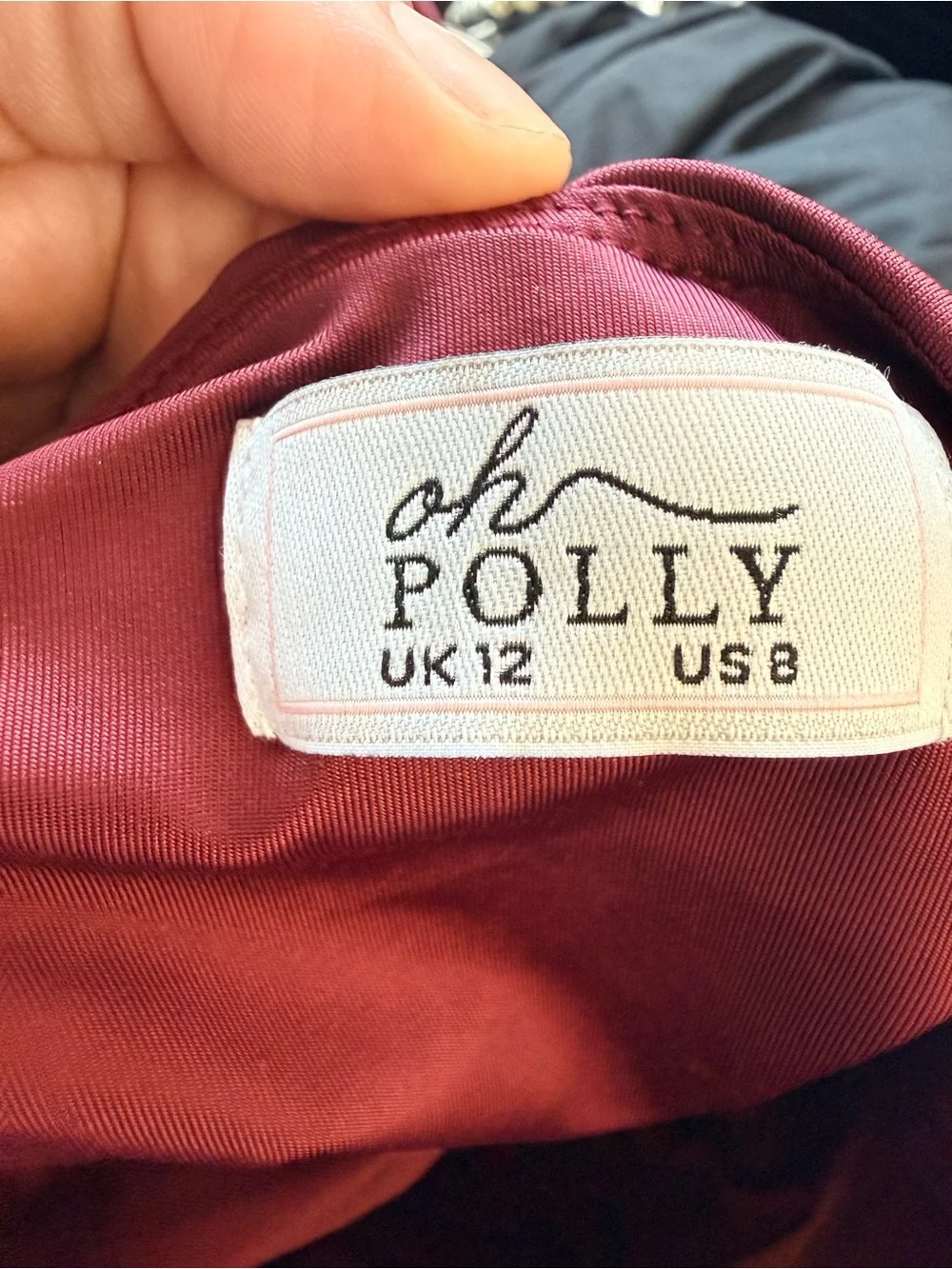 Oh Polly Plunge Halter Mini Dress in Burgundy - Picture 2 of 5